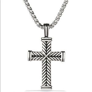 David Yurman Chevron Cross Necklace